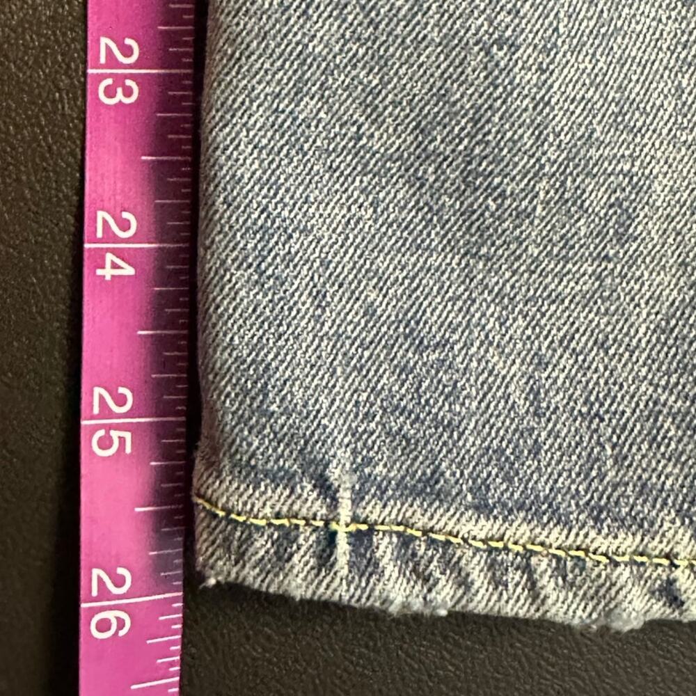 GRLFRND Naomi High Rise Distressed Straight Leg Jeans Light Wash Size 27 - Picture 10 of 10
